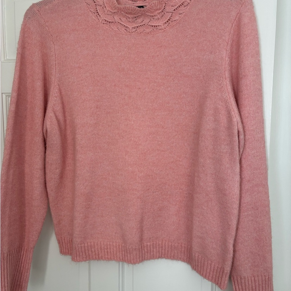 Halogen Soft Pink Cowl Neck Sweater